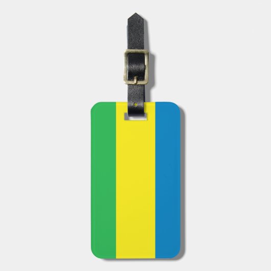 Gabon Flag Gepäckanhänger (Vorderseite vertikal)