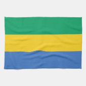 Gabon Flag Geschirrtuch (Horizontal)