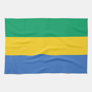 Gabon Flag Geschirrtuch