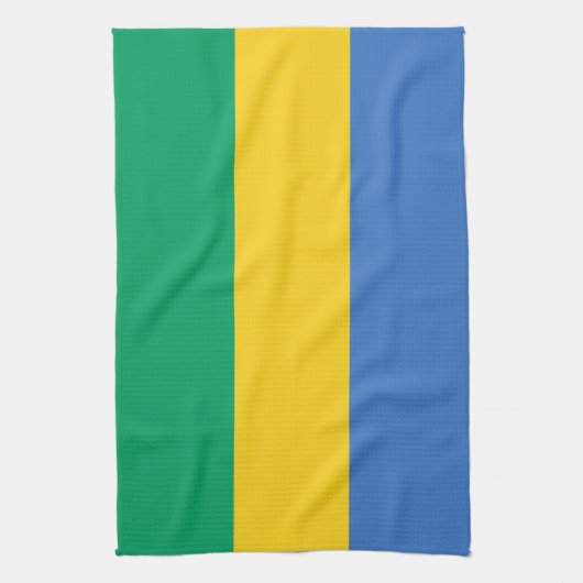 Gabon Flag Geschirrtuch (Vertikal)