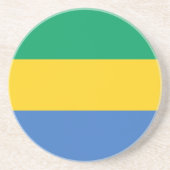 Gabon Flag Getränkeuntersetzer (Vorne)