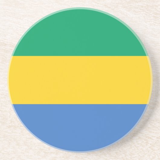 Gabon Flag Getränkeuntersetzer (Vorne)