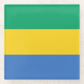 Gabon Flag Glasuntersetzer (Vorderseite)