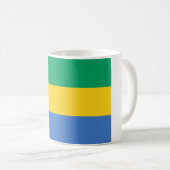 Gabon Flag Kaffeetasse (VorderseiteRechts)