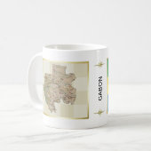 Gabon Flag + Karte Tasse (Vorderseite Links)