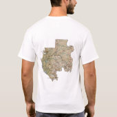 Gabon Flag + Karte + Text T - Shirt (Rückseite)