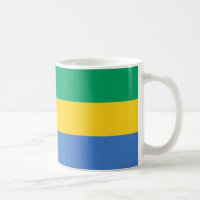 Gabon Flag Keramik Tasse