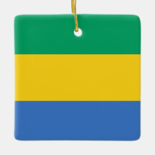 Gabon Flag Keramikornament