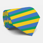 Gabon Flag Krawatte (Gerollt)