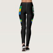Gabon Flag Leggings (Rückseite)