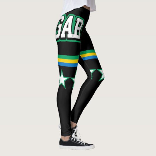 Gabon Flag Leggings (Rechts)