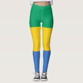 Gabon Flag Leggings (Vorderseite)