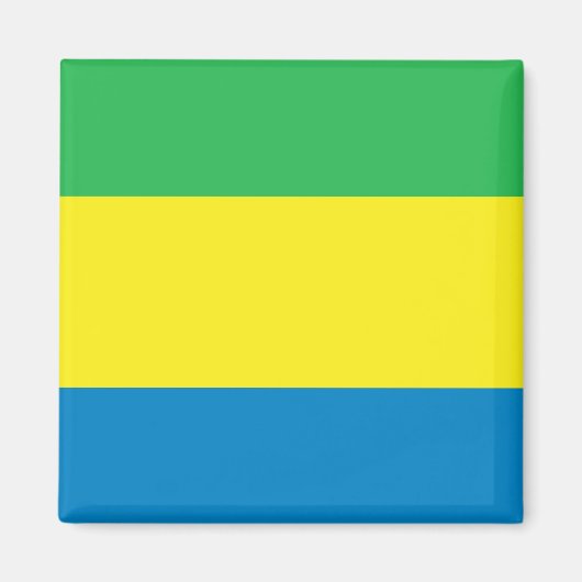 Gabon Flag Magnet (Vorne)