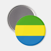 Gabon Flag Magnet (Vorderseite/Rückseite)