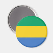 Gabon Flag Magnet (Vorderseite/Rückseite)