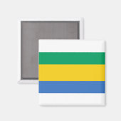 Gabon Flag Magnet (Vorderseite/Rückseite)