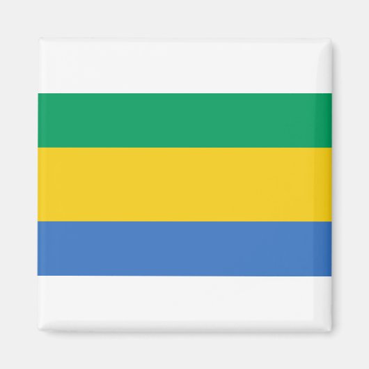 Gabon Flag Magnet (Vorne)