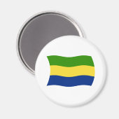 Gabon Flag Magnet (Vorderseite/Rückseite)