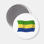 Gabon Flag Magnet (Vorderseite/Rückseite)