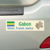 Gabon Flag + Map Autoaufkleber (Auf Auto)