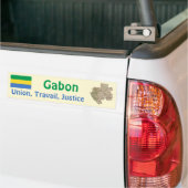 Gabon Flag + Map Autoaufkleber (Auf Lkw)