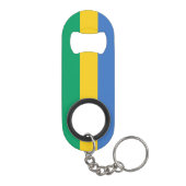Gabon Flag Mini Flaschenöffner (Rückseite)