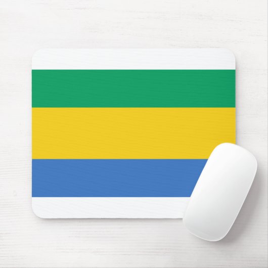 Gabon Flag Mousepad (Mit Mouse)