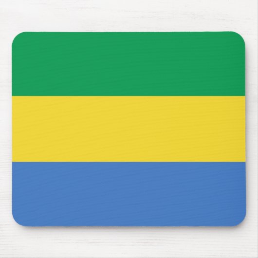 Gabon Flag Mousepad (Vorne)
