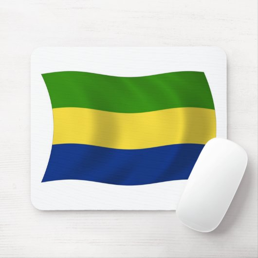 Gabon Flag Mousepad (Mit Mouse)