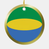 Gabon Flag Ornament (Hinten)