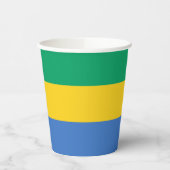 Gabon Flag Pappbecher (Links)