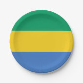Gabon Flag Pappteller (Vorderseite)