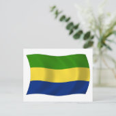 Gabon Flag Postcard Postkarte (Stehend Vorderseite)