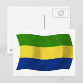 Gabon Flag Postcard Postkarte (Vorne/Hinten)