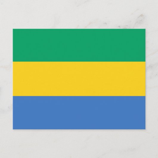 Gabon Flag Postcard Postkarte (Vorderseite)