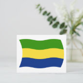 Gabon Flag Postcard Postkarte (Stehend Vorderseite)