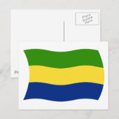 Gabon Flag Postcard Postkarte (Vorne/Hinten)