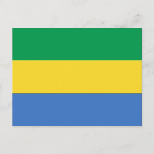 Gabon Flag Postcard Postkarte (Vorderseite)