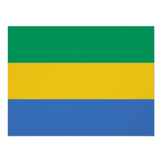 Gabon Flag Poster (Vorderseite)