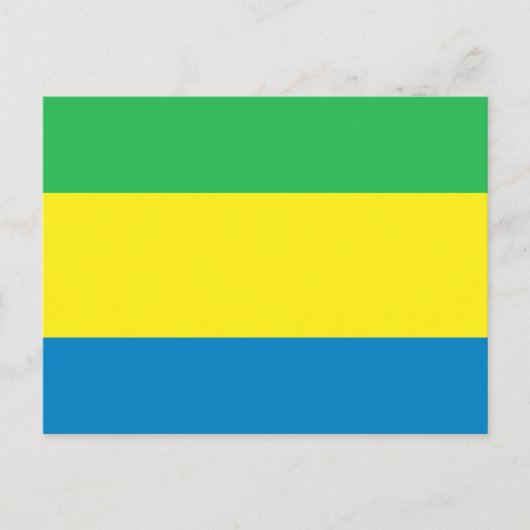Gabon Flag Postkarte (Vorderseite)