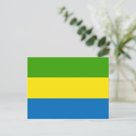 Gabon Flag Postkarte (Stehend Vorderseite)