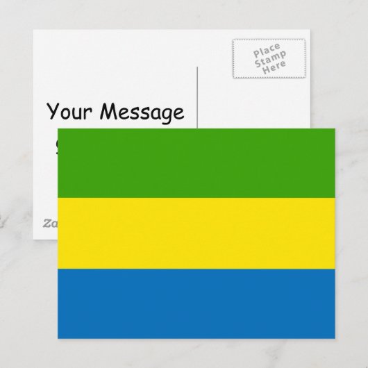 Gabon Flag Postkarte (Vorne/Hinten)