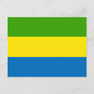 Gabon Flag Postkarte