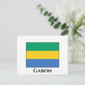 Gabon Flag Postkarte (Stehend Vorderseite)