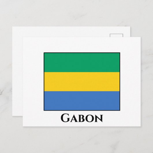 Gabon Flag Postkarte (Vorne/Hinten)