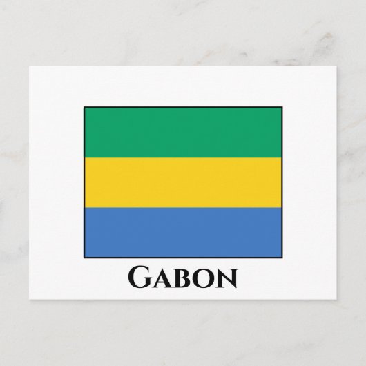 Gabon Flag Postkarte (Vorderseite)
