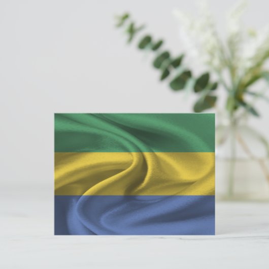 Gabon Flag Postkarte (Stehend Vorderseite)