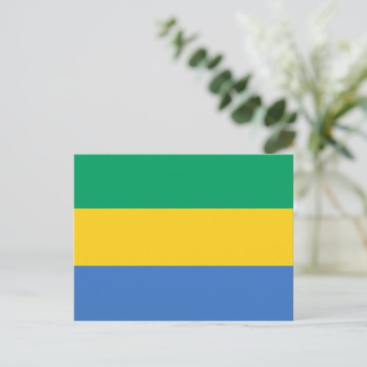Gabon Flag Postkarte (Stehend Vorderseite)