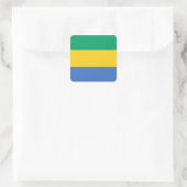 Gabon Flag Quadratischer Aufkleber (Tasche)