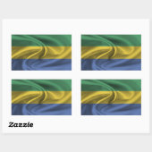 Gabon Flag Rechteckiger Aufkleber (Blatt)